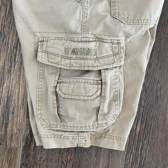 Unionbay Cargo Shorts Mens 32 100% Cotton Khaki Y2K Outdoor Hiking School Skate - Picture 9 of 11